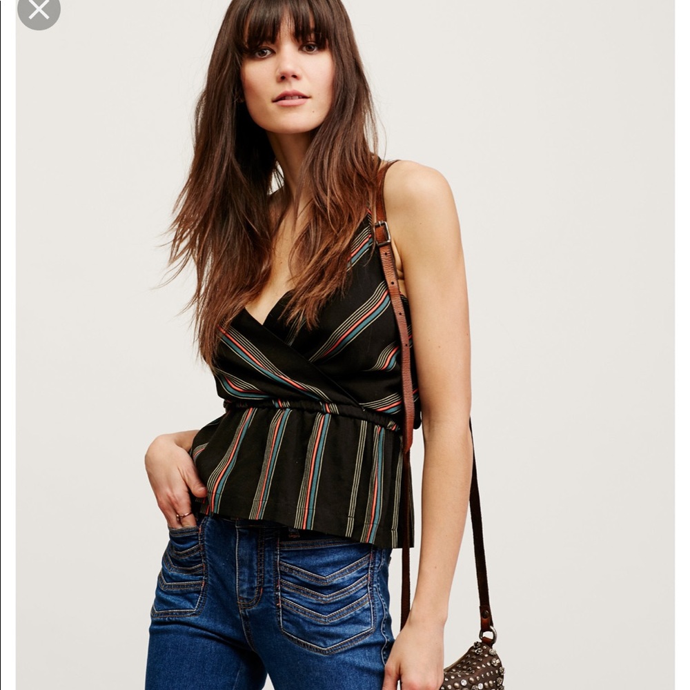 Nwt free people psychedelic summer faux wrap tank 🚨 weekend sale